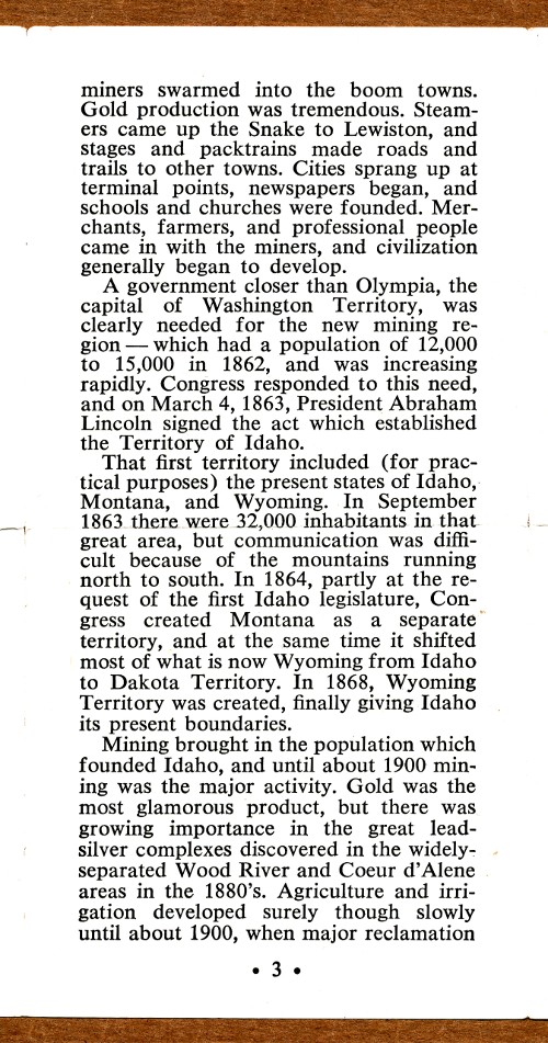 Commems-Collection-Medals:-1963-Idaho-Territorial-Centennial