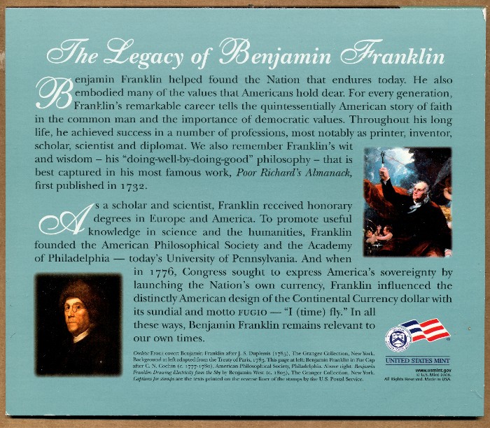 Commems-Collection-Modern:-2006-Benjamin-Franklin-Coin-&-Chronicles-Set