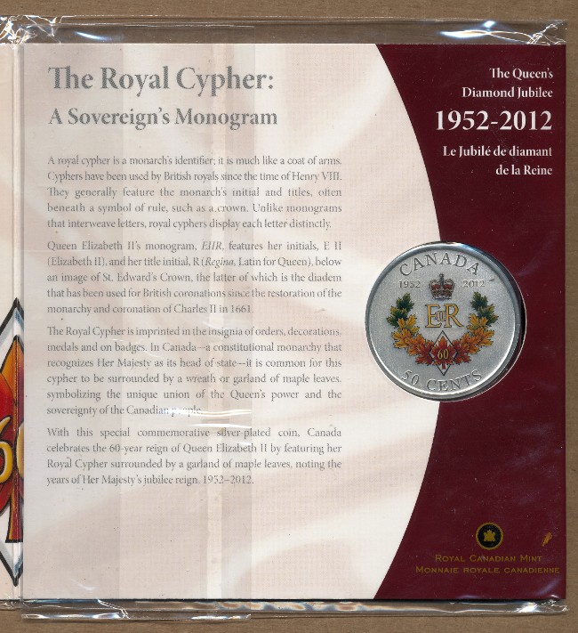 Commems-Collection-Canadian:-2012-Queen-Elizabeth-II-Diamond-Jubilee---50-Cents