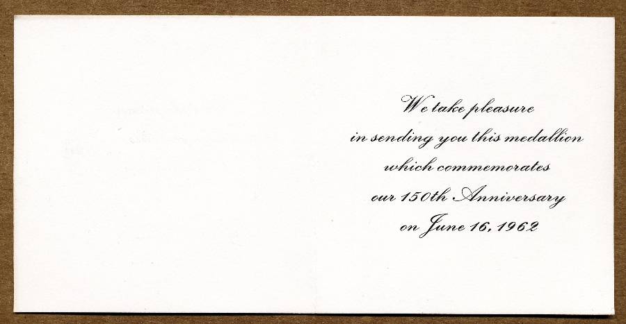 Commems-Collection-Medals:-1962-First-National-City-Bank-150th-Anniversary