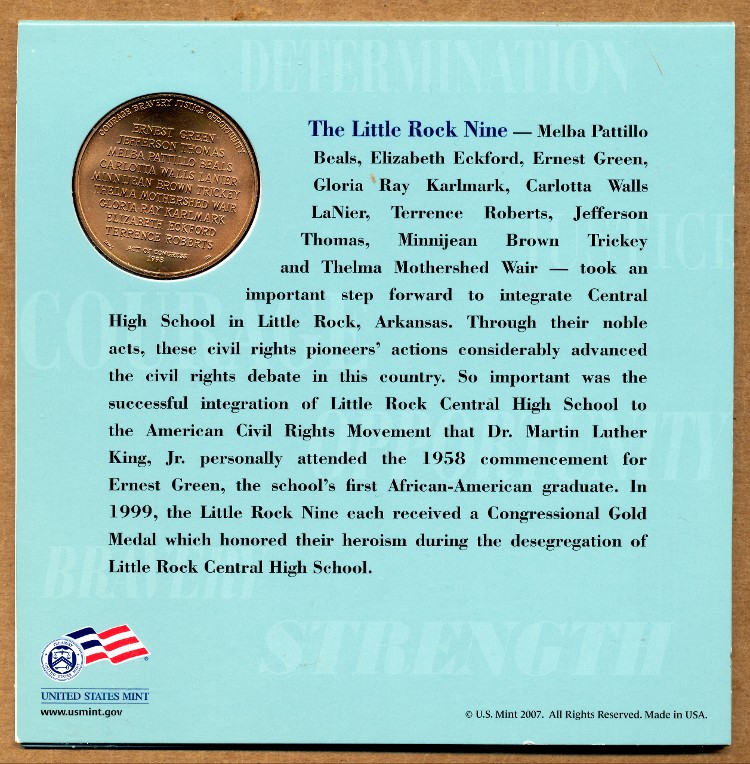 Commems-Collection-Modern:-2007-Little-Rock-Coin-And-Medal-Set