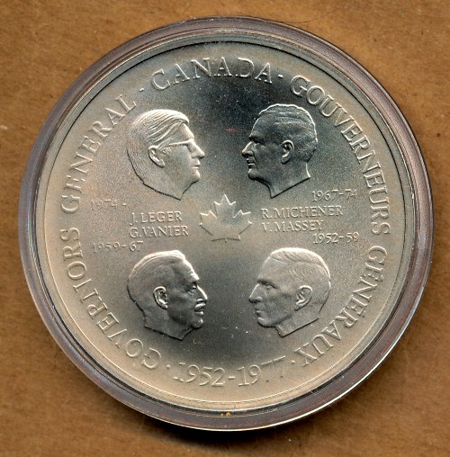Commems-Collection-Canadian:-1977-Queen-Elizabeth-II-Silver-Jubilee---Governors-General-Medallions