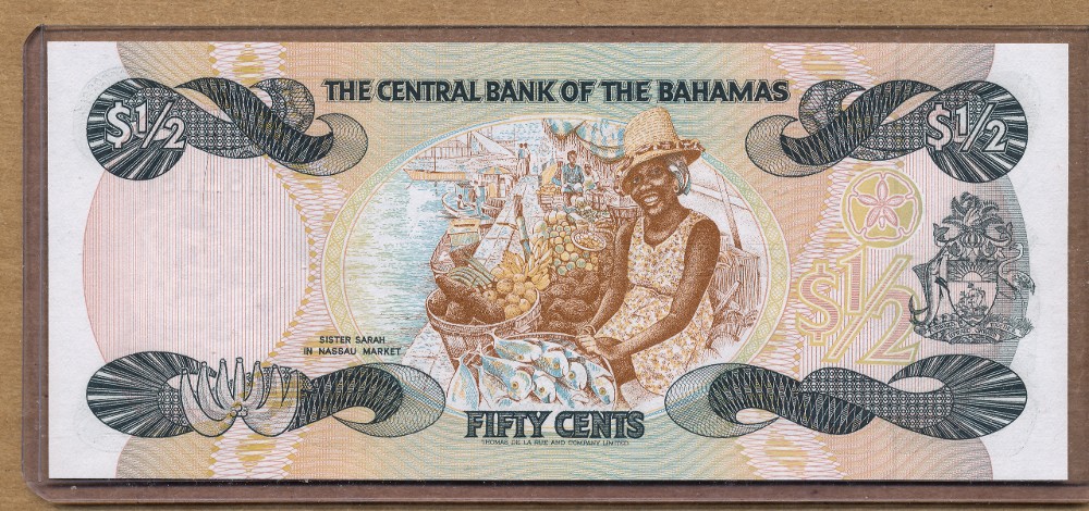 Commems-Collection-Currency:-Bahamas-50-Cents-Notes
