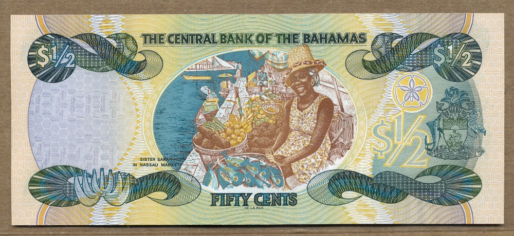 Commems-Collection-Currency:-Bahamas-50-Cents-Notes