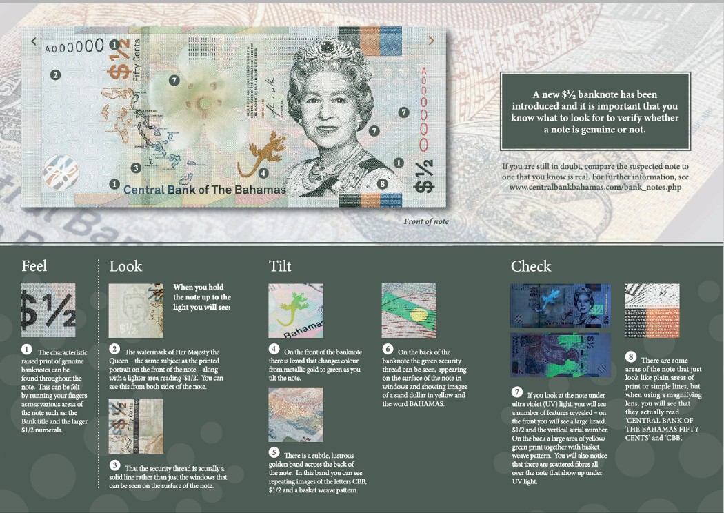 Commems-Collection-Currency:-Bahamas-50-Cents-Notes