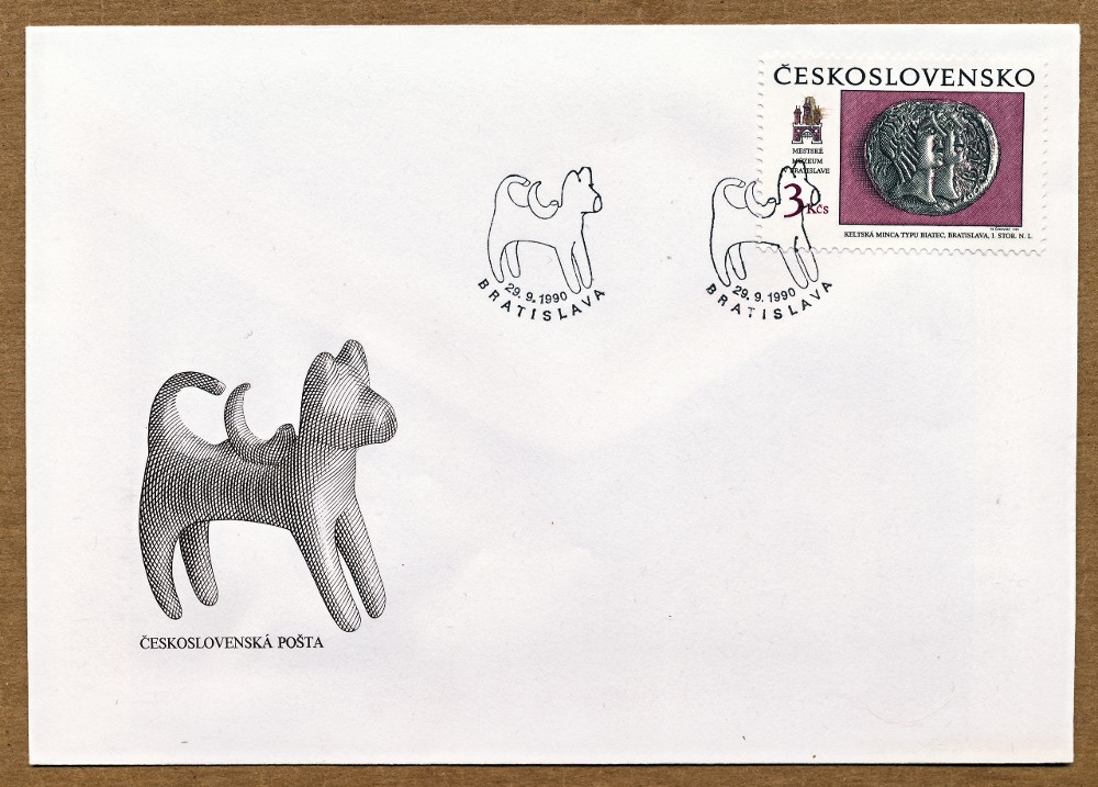 Commems-Collection-Philately-Friday:-#12---1990-Czechoslovakia/Bratislava-Celtic-Coin