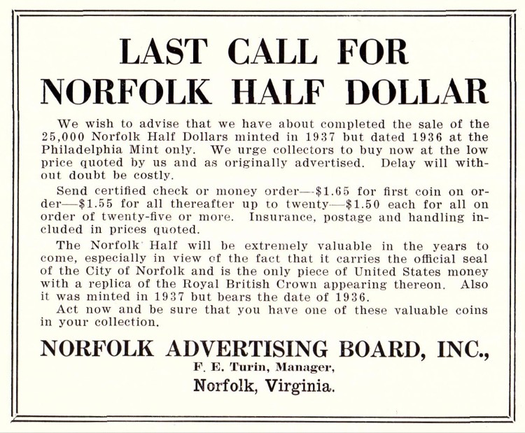 Commems-Collection-Classic:-1936-Norfolk,-VA-Bicentennial-/-Tricentennial---Last-Call