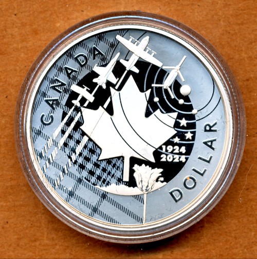 Commems-Collection-Canadian:-2024-Royal-Canadian-Air-Force---Annual-Silver-Dollar-/-Regular-Edition