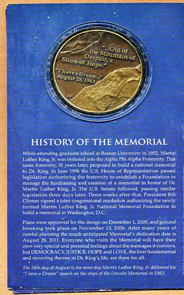 Commems-Collection-Medals:-Martin-Luther-King-Memorial-Medal
