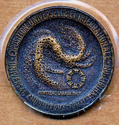Commems-Collection-Canadian:-1967-Expo-67---Official-Medallion