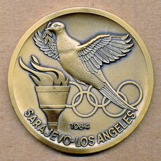Commems-Collection-Medals:-1984-Los-Angeles-Sarajevo-Olympics-Friendship-Medal