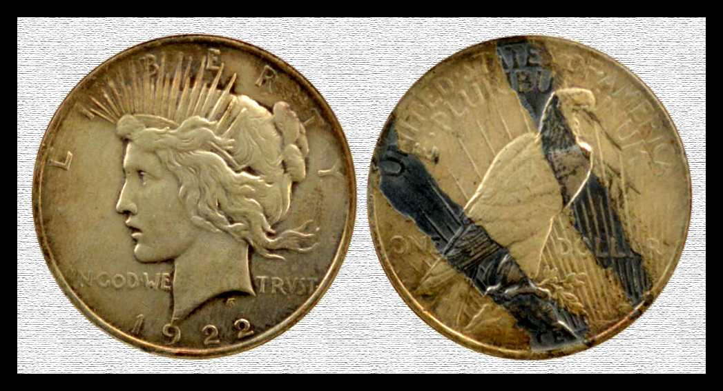 1922-Jon-Sullivan-ANACS-Peace-Dollar-Lamination-Error