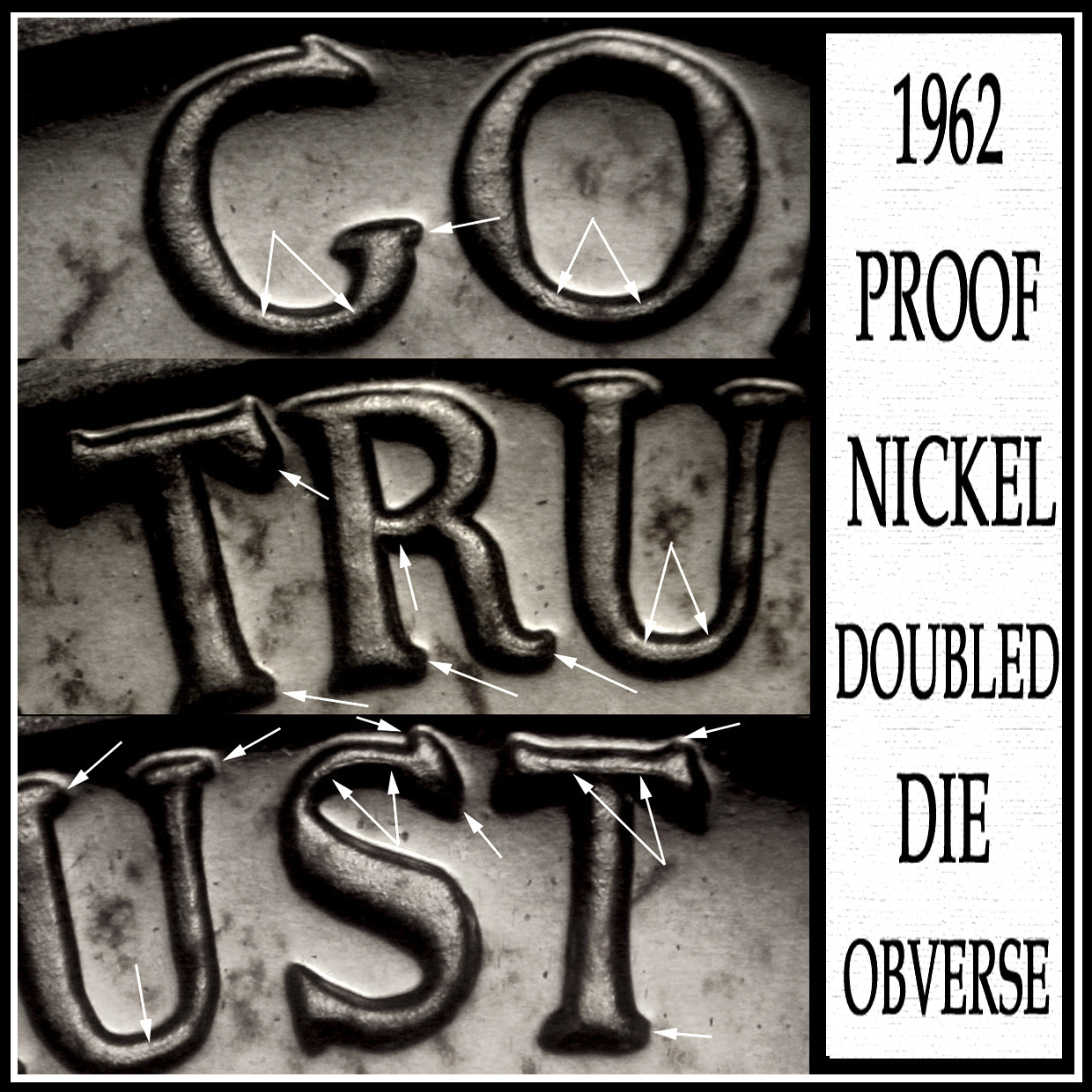 1962-Nickel---Crazy-Doubling+++-On-Obverse-&-Reverse