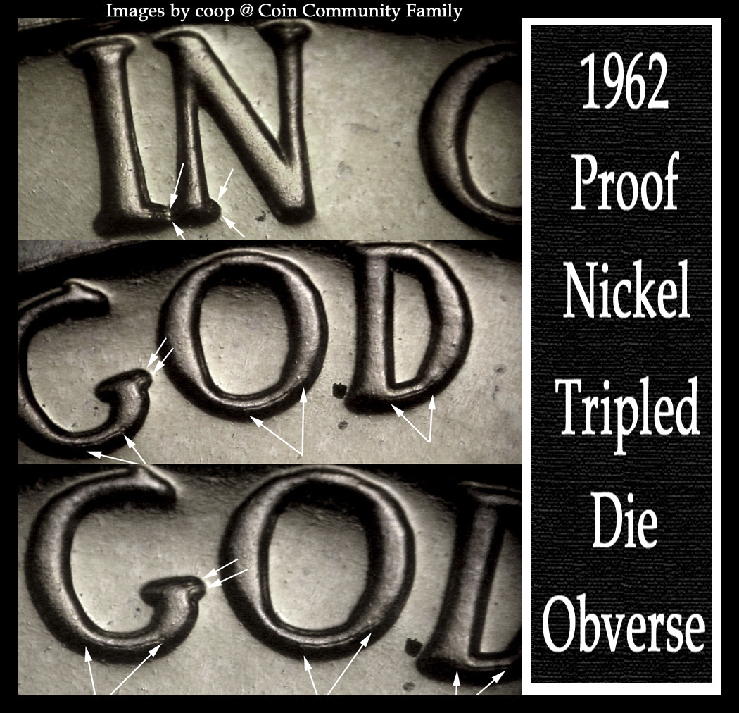 1962-Nickel---Crazy-Doubling+++-On-Obverse-&-Reverse