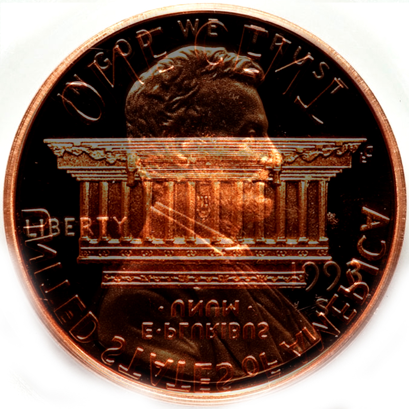 I-Have-A-1991-P-Lincoln-Cent-With-The-Reverse-Through-The-Obverse