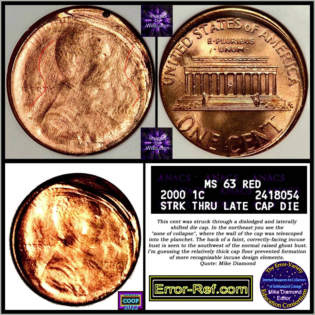 2000-LMC-Struck-Through-Late-Stage-Die-Cap-And-5%-Off-Center-ANACS-Off-Center-Not-Noted-On-Slab