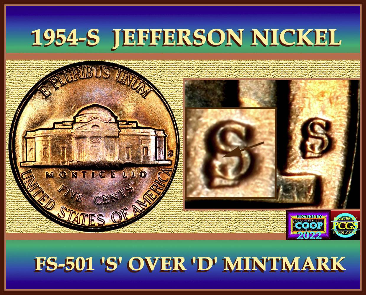 1954-S/D-Jefferson-Nickel---OMM-001,-FS-501