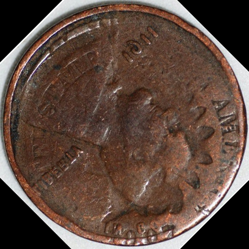 Weird-1911-Wheat-Cent-With-Indian-Cent-Marks