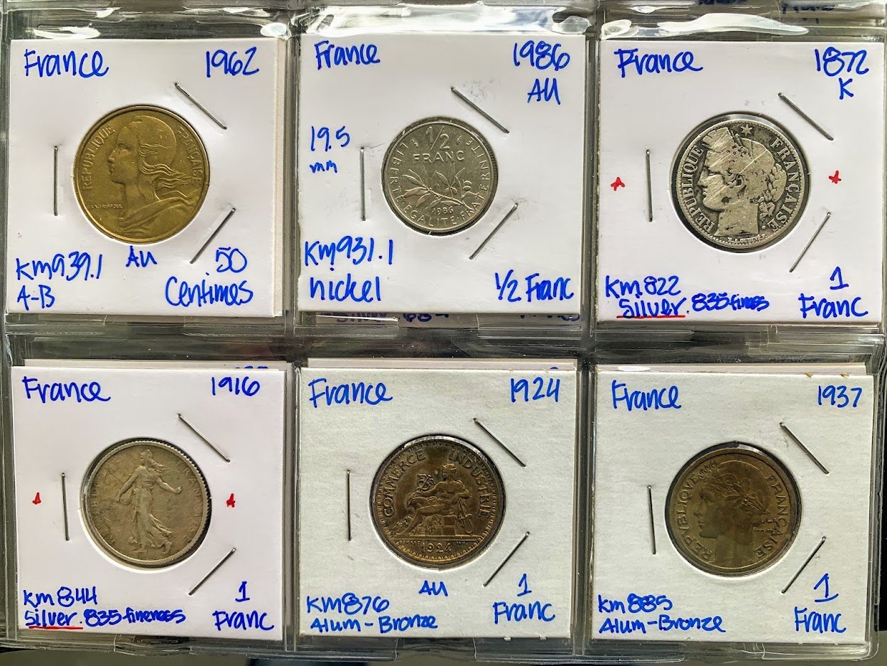 France-Type-Set!-1796-2001-1centime-To-100-Francs