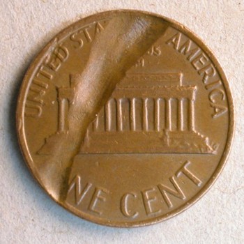 1964-D-Lincoln-Memorial-Cent-With-Huge-Struck-Through!
