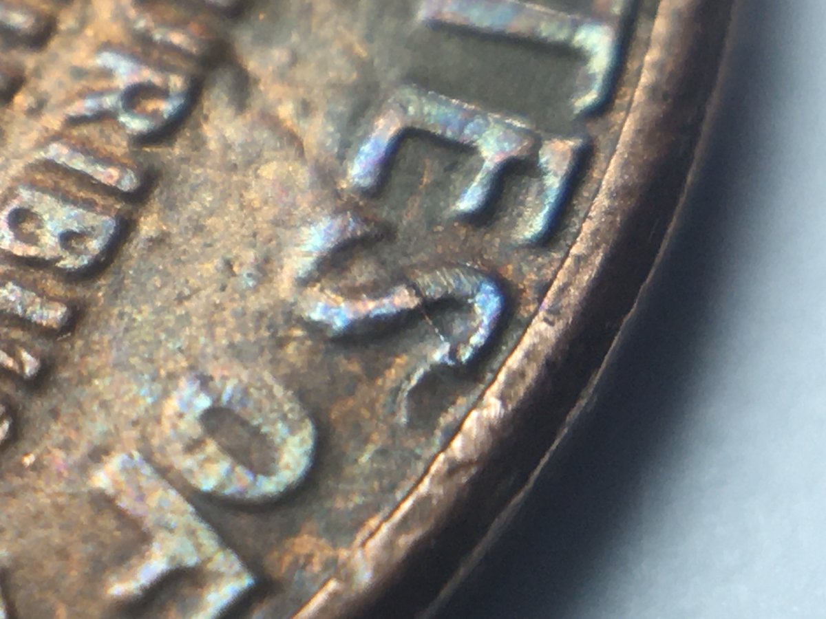 1984-D-Reverse-Strange-Raised-Line-Going-Across-Diagonally