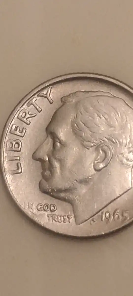 1965-Dime-With-DDO,-Off-Centered--Error