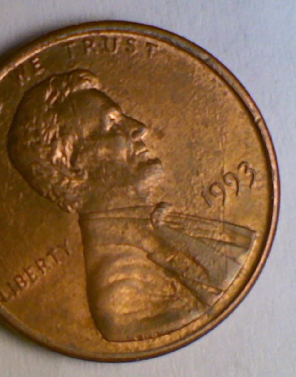 1993-Penny-With-Different-Surfaces-On-Obverse