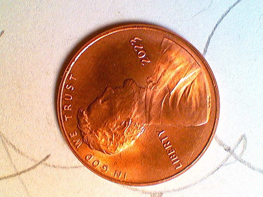 2023-Penny-With-Die-Crack-At-The-Bottom-Of-Rim-On-Obverse