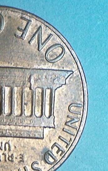 1985-Penny-With-Die-Crack-Bottom-Of-Memorial-Right-Side