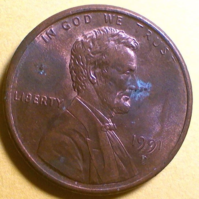 1991-Penny-With-Some-Type-Of-Doubling