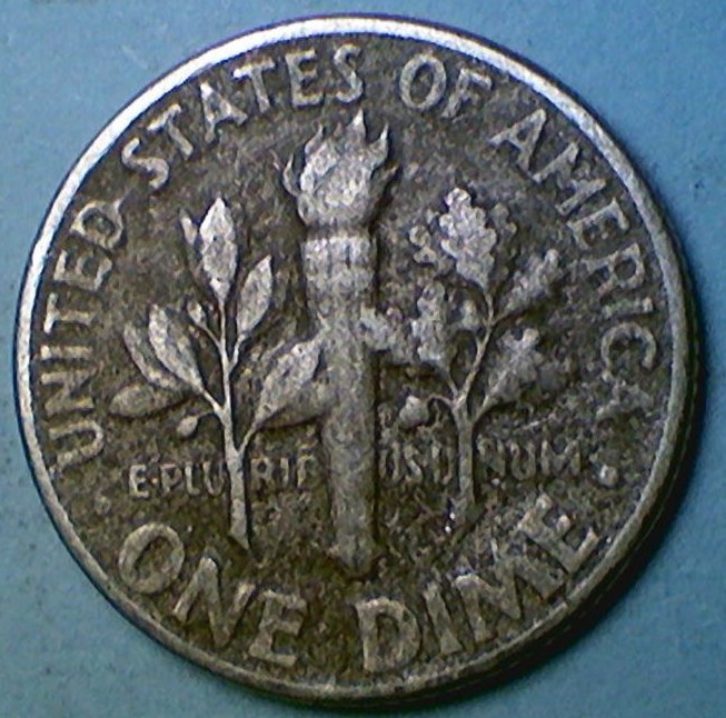 1947-Silver-Dime-In-Rough-Shape-Drh-This-Week