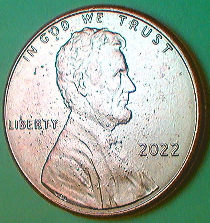 2022-Penny-With-Gas-Bubbles-On-Both-Sides