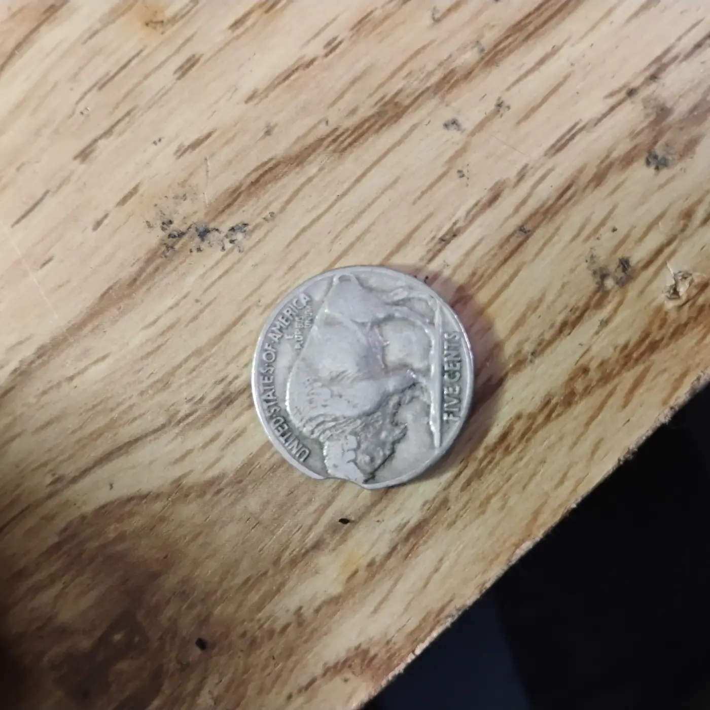 1937-Buffalo-Nickel-No-Mint-Mark-Piece-Missing-From-Side