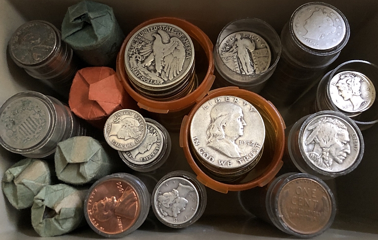 I'm-Wading-Through-A-Hoard-Of-US-And-World-Coins-That-Began-About-1905!