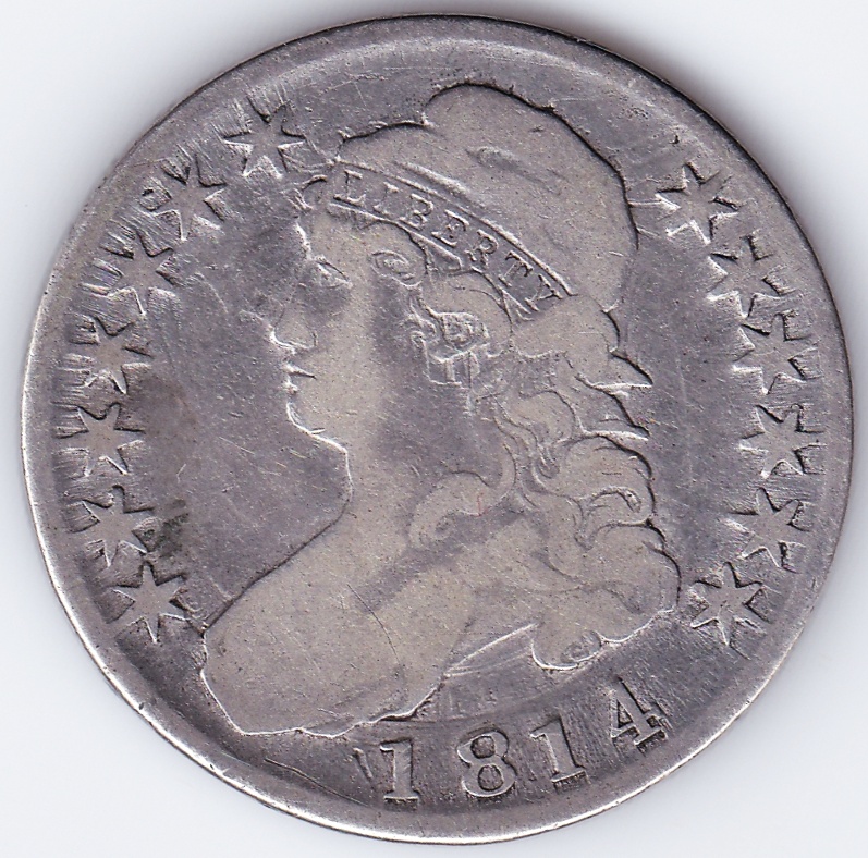 US-1814-Capped-Bust-50c---Checked-With-PCGS-Photograde---Maybe-VG8?