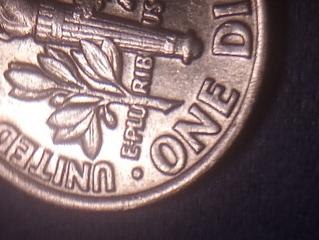 1981-P-Roosevelt-Dime-DDR,-Letters-P/L/U-Touching-With-Other-Errors-.
