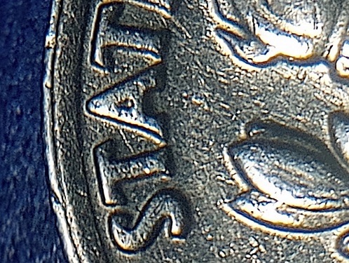 1981-P-Roosevelt-Dime-DDR,-Letters-P/L/U-Touching-With-Other-Errors-.