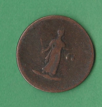 Standing-Lady-Justice-Coin-/-Token-Possibly-French