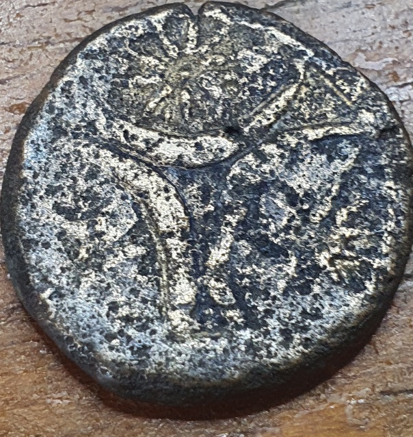Ancient-Coin-ID-,-Three-Cresent-Moons?-Id:-Apulia,-Venusia.-Circa-210-200-Bc