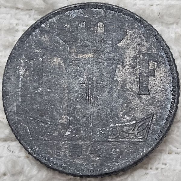 Attempting-A-Conservation-Of-A-Zinc-Belgium-1-Franc-Coin.