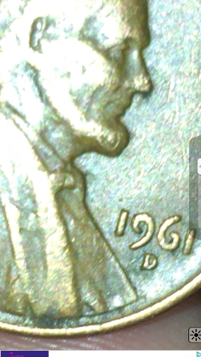 1961-D-Penny-With-A-You-Mark-On-Chin?