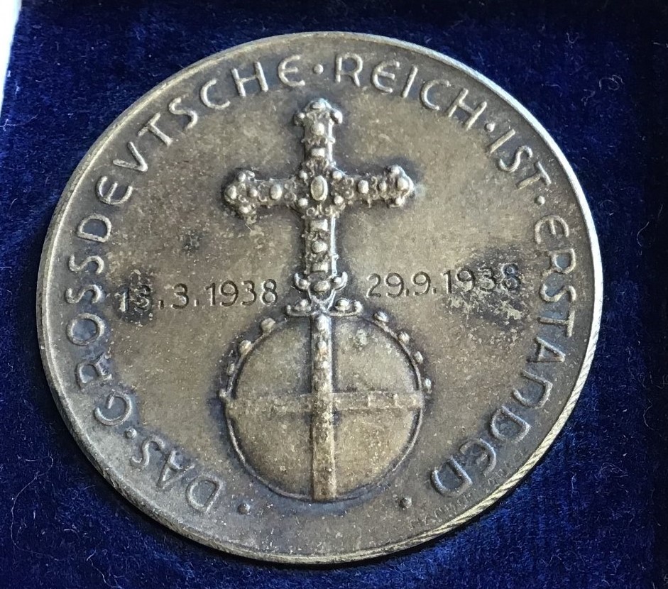 Hitler-Coin/Medal-Dates-13.31938-And-29.9.1938-Edge-Has-Hauptmonzamt-Wein
