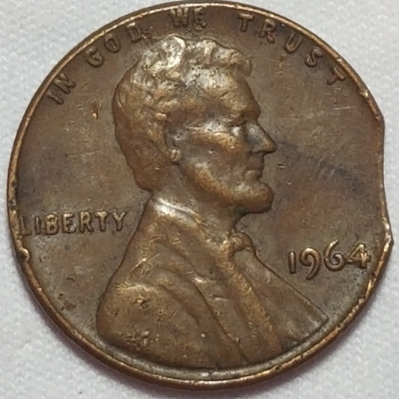 1964-Lincoln-Penny-With-Chipped-Planchet