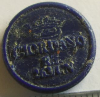 Unidentified-Giordano-/-Giordino-Token-Made-From-Wax?