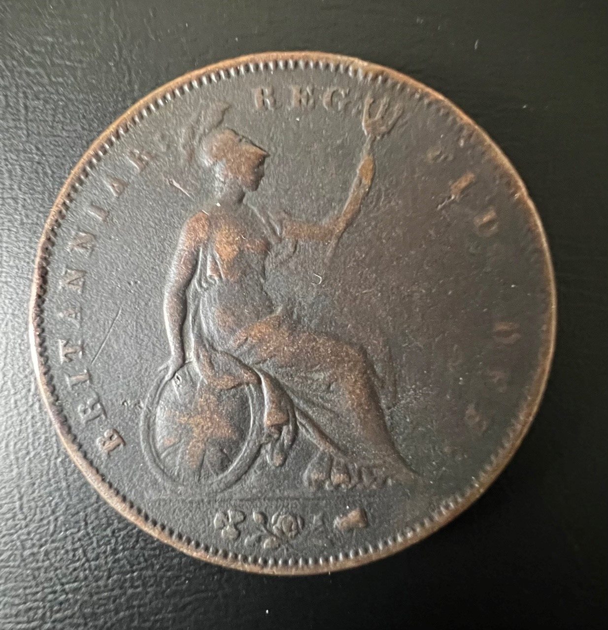 Penny,-Queen-Victoria,-Great-Britain,-1853-Coin