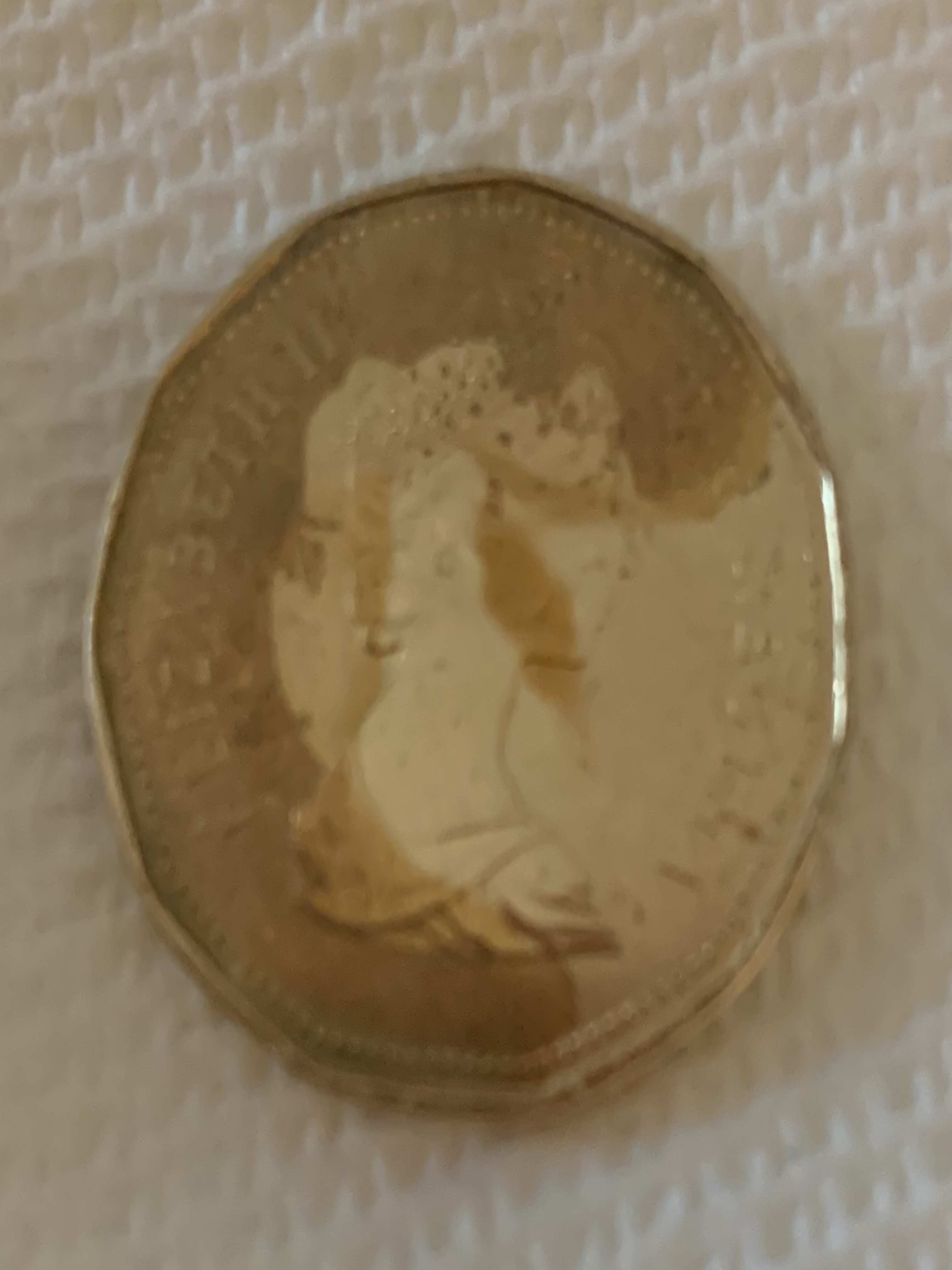 1987-Canadian-Loonie-With-Some-Sort-Of-Lacquer-Spill