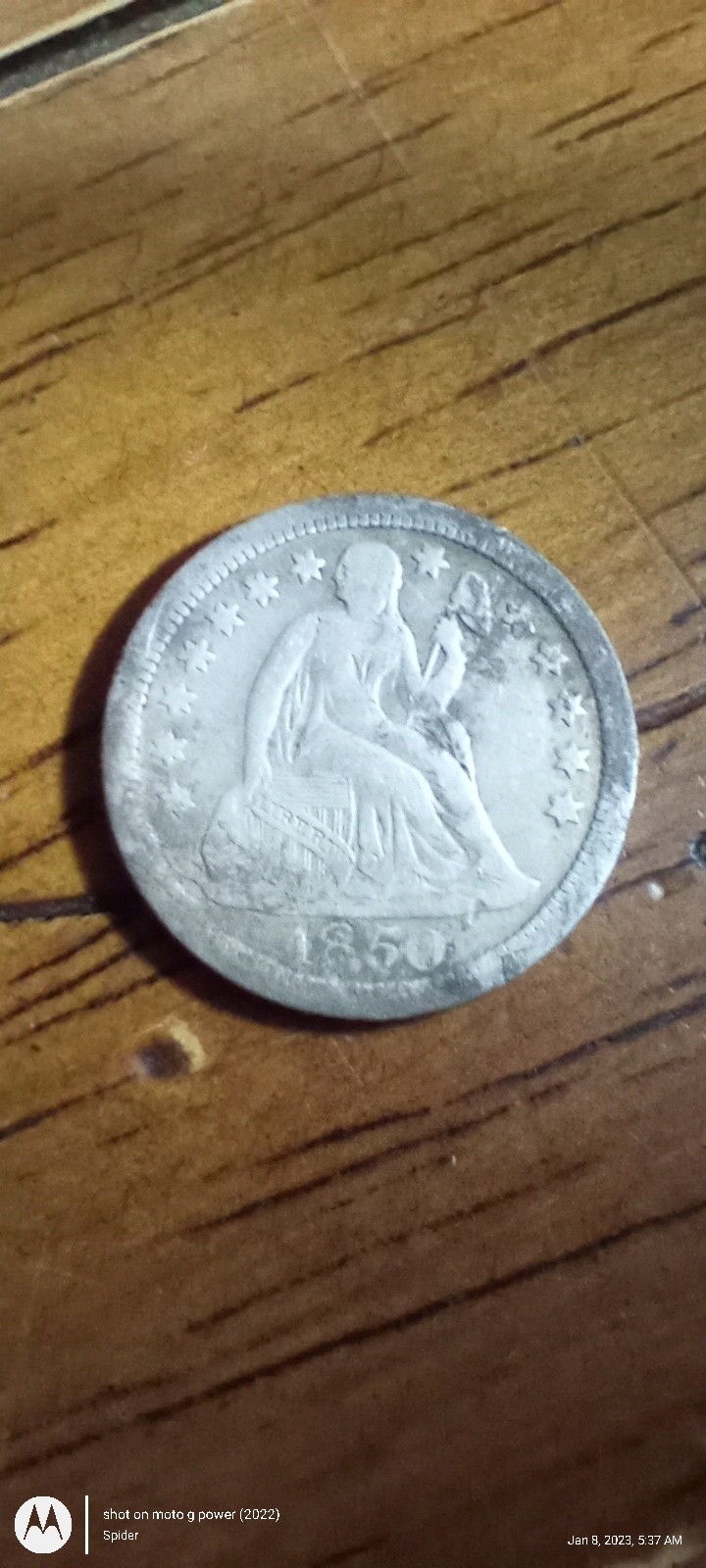 1850-O-Dime-Surface-Find