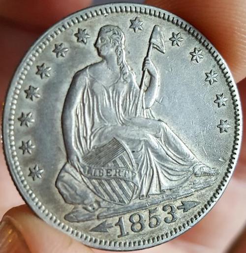 1878-S-Trade-Dollar-And-1853-Seated-Half-Dollar-For-Grading
