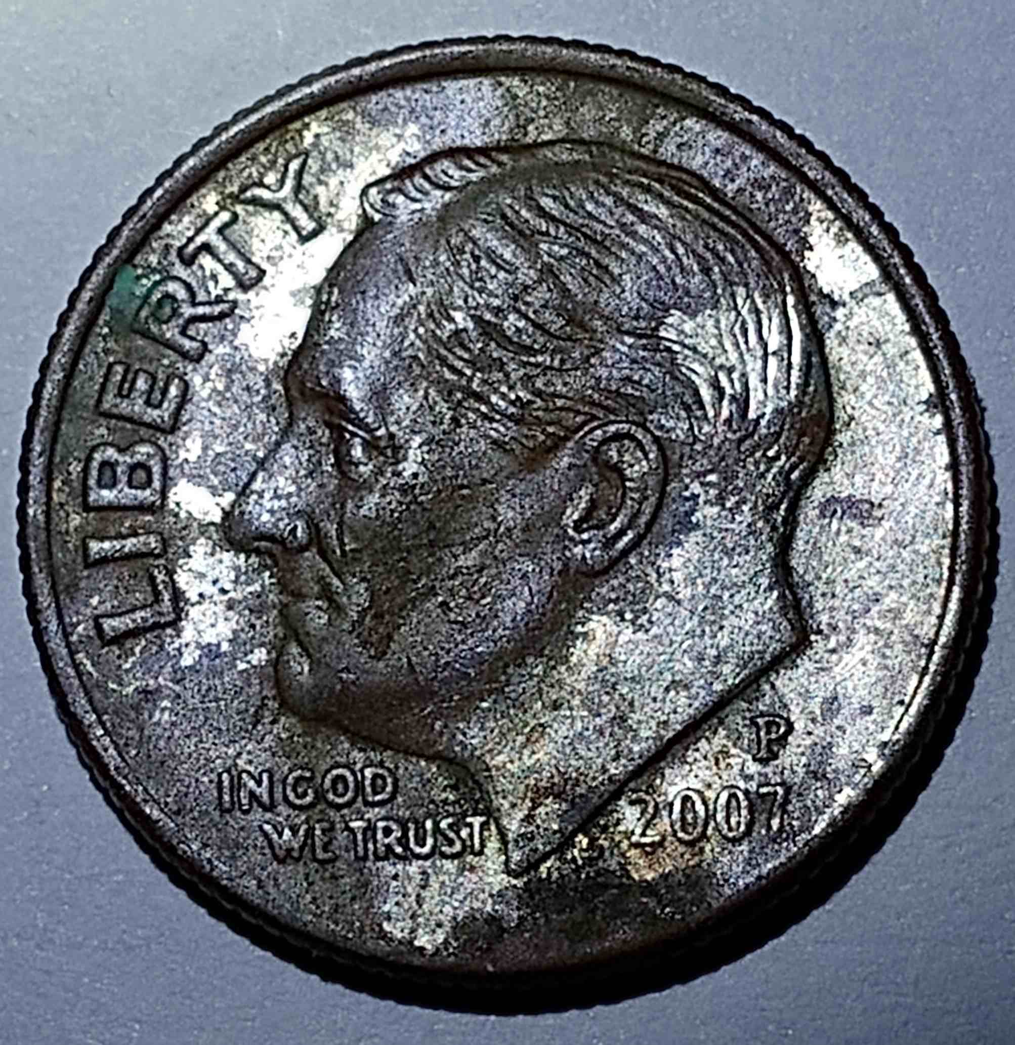 2007-Dime-Clad-Error-Front-And-Back-Weighs-2.3-Grams