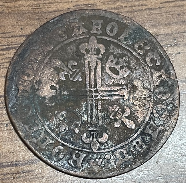 Very-Old-Possibly-French-Token-Or-Coin-I-Looks-Like-1600s-Id:-Likely-16th-Century-Nuremberg-Jeton
